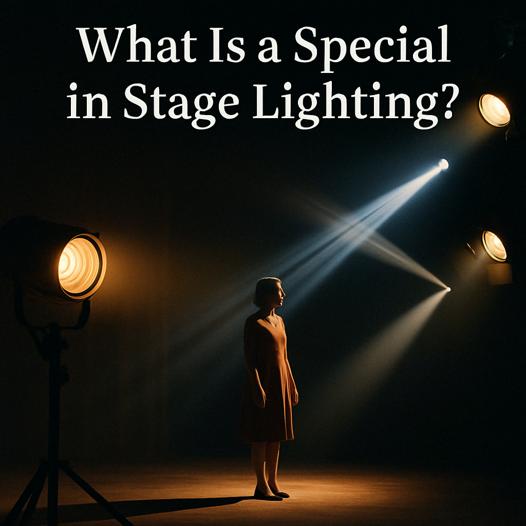 Performer in spotlight under special stage lighting - What is a special in stage lighting? - Vorlane - Vorlane
